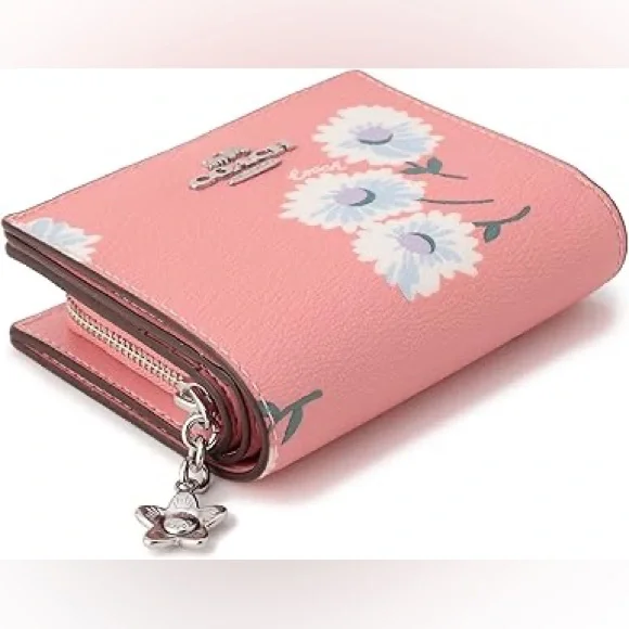 Pink Coach Bi-Fold Wallet, Daisy Print bubblegum color - Picture 16 of 16